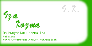 iza kozma business card